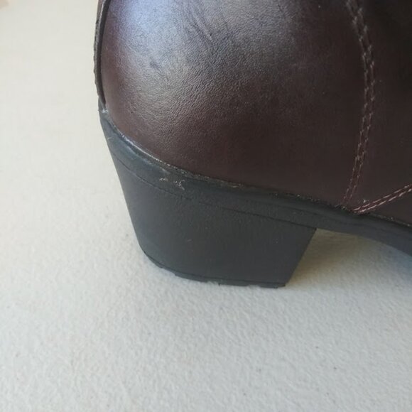 Link girls size 4 (equivalent to 5.5 women's shoes) dark brown high heel boot - Picture 12 of 15